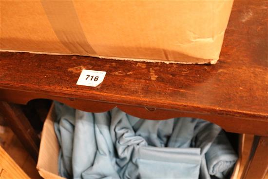 A Georgian oak side table, fitted one small drawer W.76cm